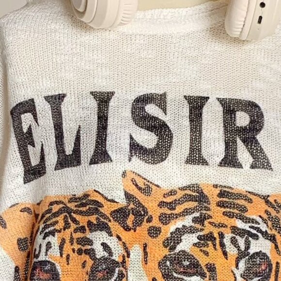 Oversized Tiger Love Graphic Sweater - Picture 3 of 4